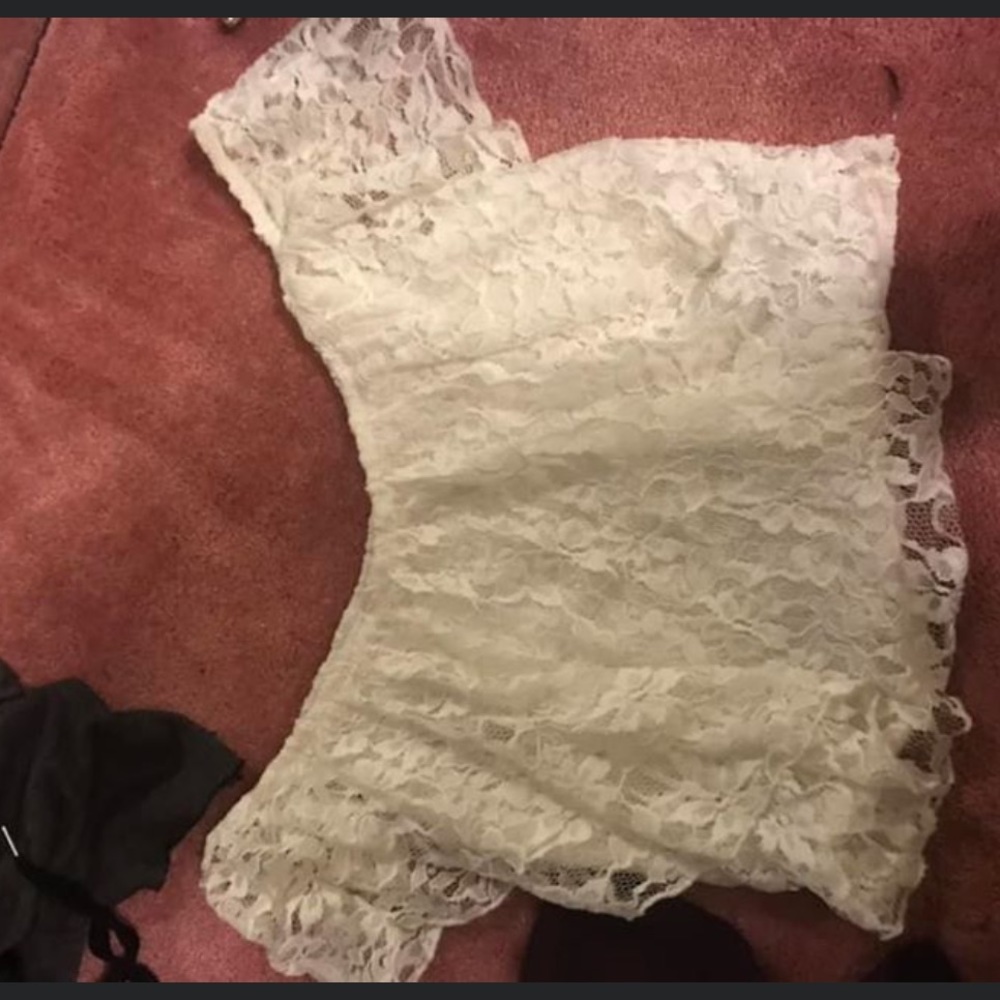 Lacey white crop top